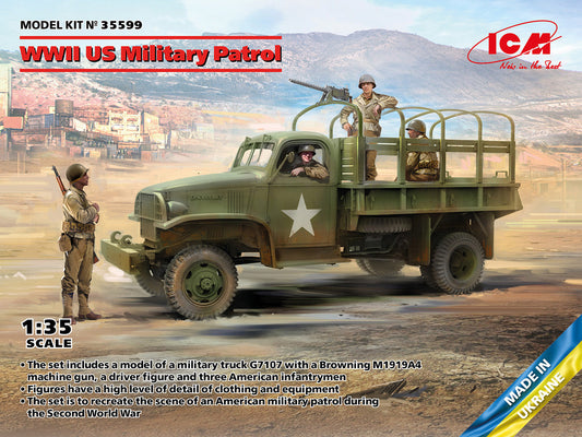 ICM 35599 1:35 WWII US Military Patrol (G7107 with MG M1919A4) ##