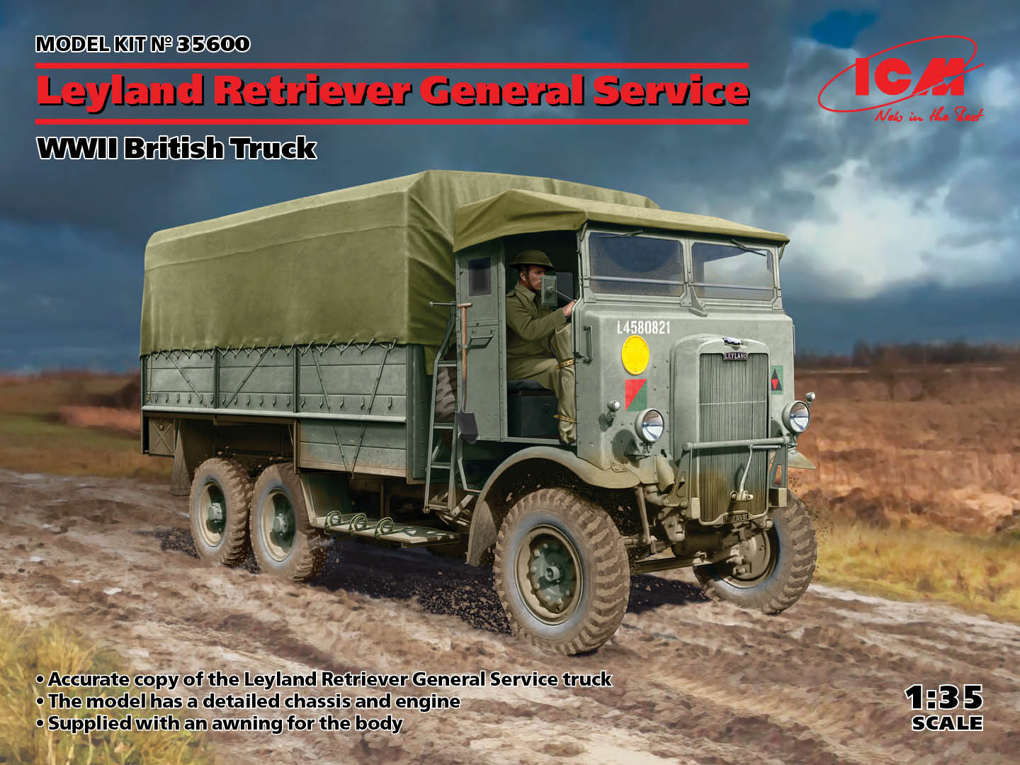 ICM 35600 1:35 Leyland Retriever General Service WWII British Truck