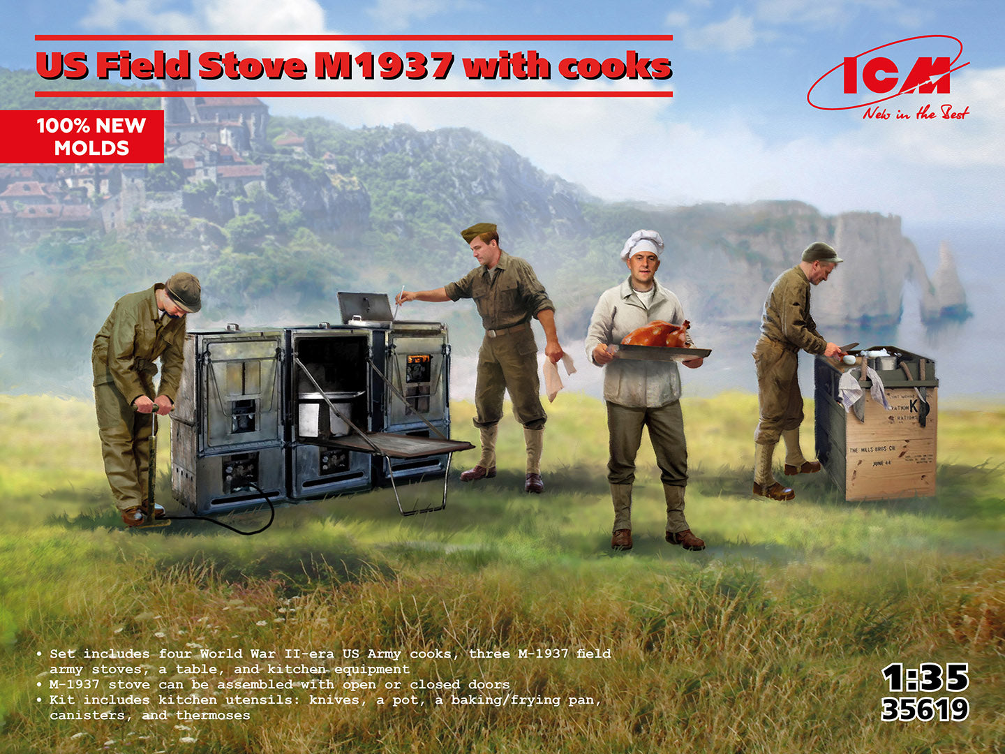 ICM 35619 1:35 US Field Stove M1937 with cooks