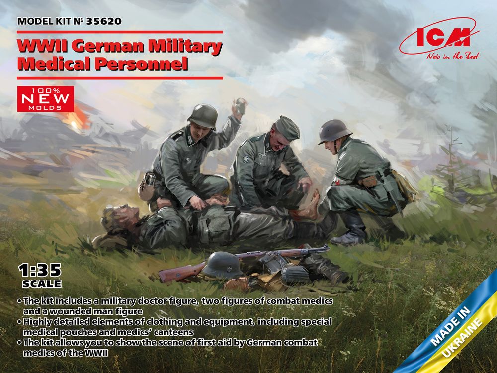 ICM 35620 1:35 WWII German Military Medical Personnel