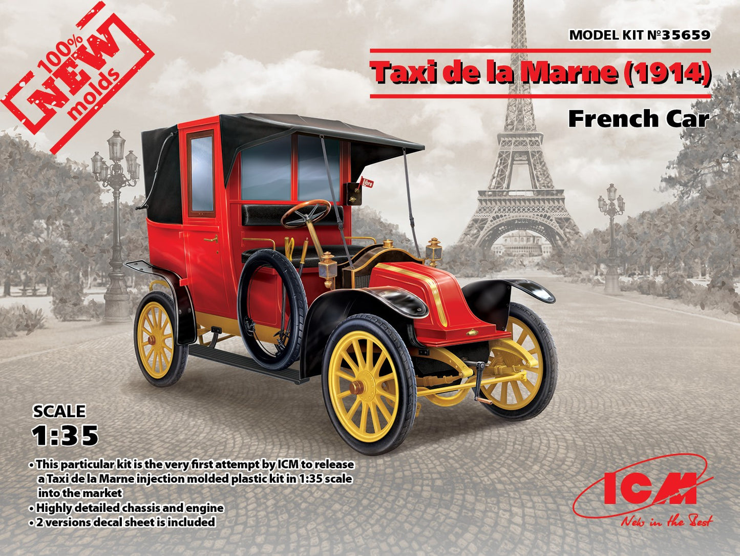 ICM 35659 1:35 Taxi de la Marne (1914) French Car