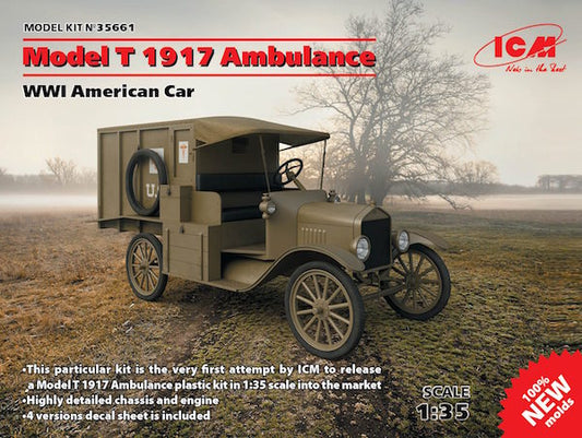 ICM 35661 1:35 Model T 1917 Ambulance WWI American Car