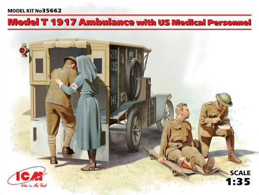 ICM 35662 1:35 Model T 1917 Ambulance with U.S. Medical Personnel