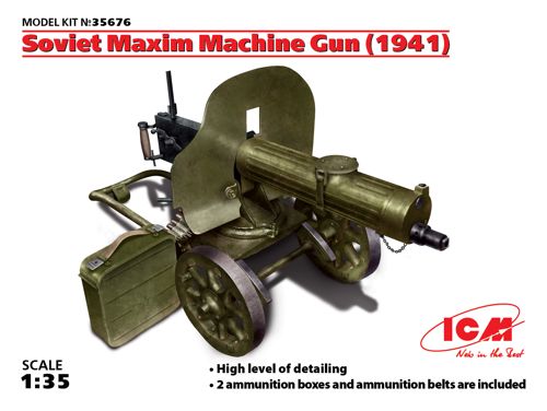 ICM 35676 1:35 Soviet Maxim Machine Gun 1941