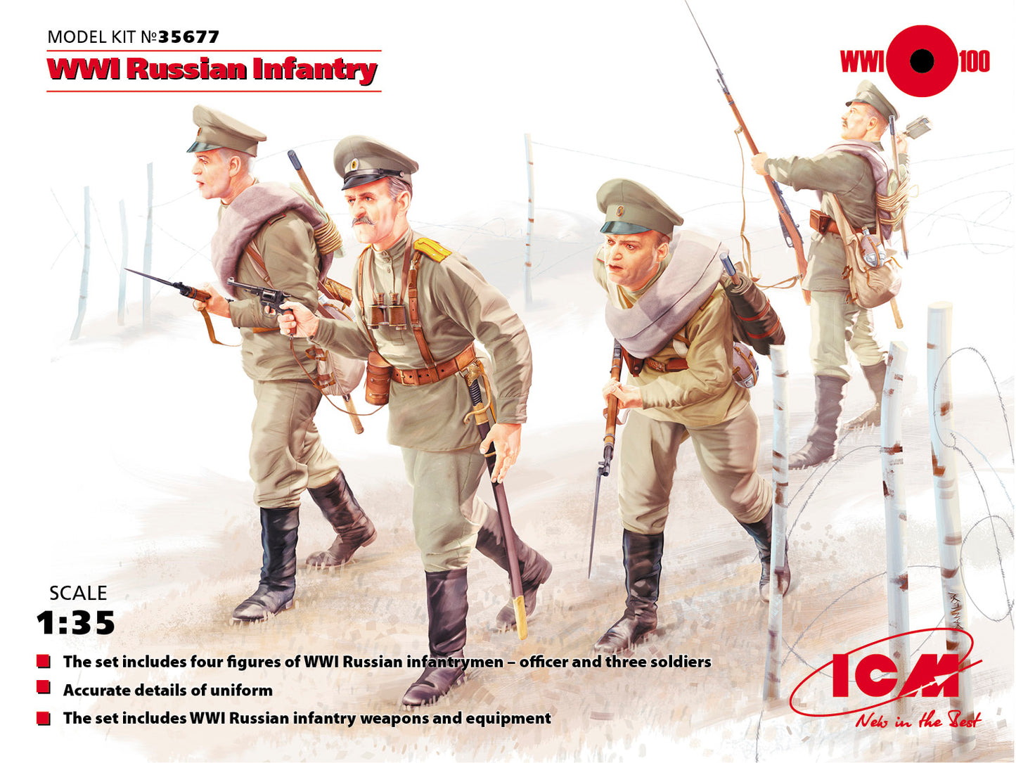 ICM 35677 1:35 WWI Soviet Infantry