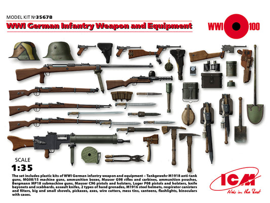 ICM 35678 1:35 WWI German Infantry Weapons And Equipment