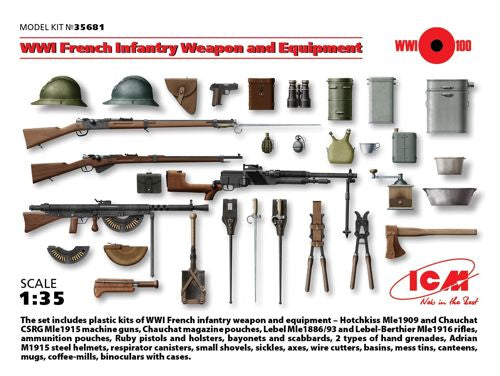 ICM 35681 1:35 WWI French Infantry Weapons and Equipment