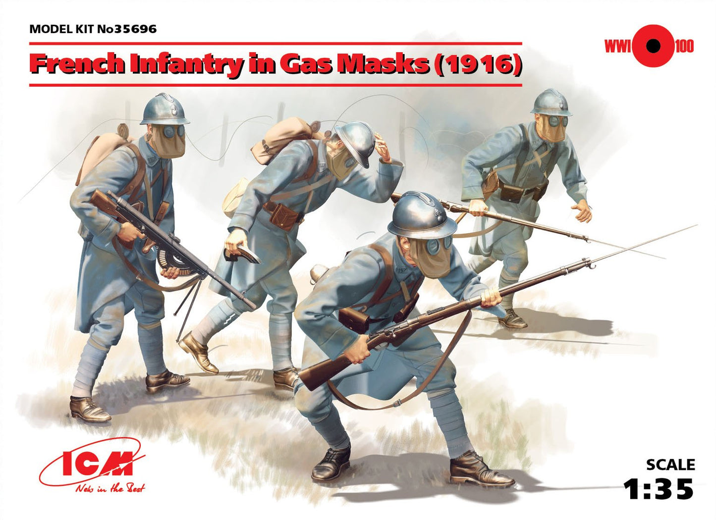 ICM 35696 1:35 French Infantry in Gas Masks (1918)