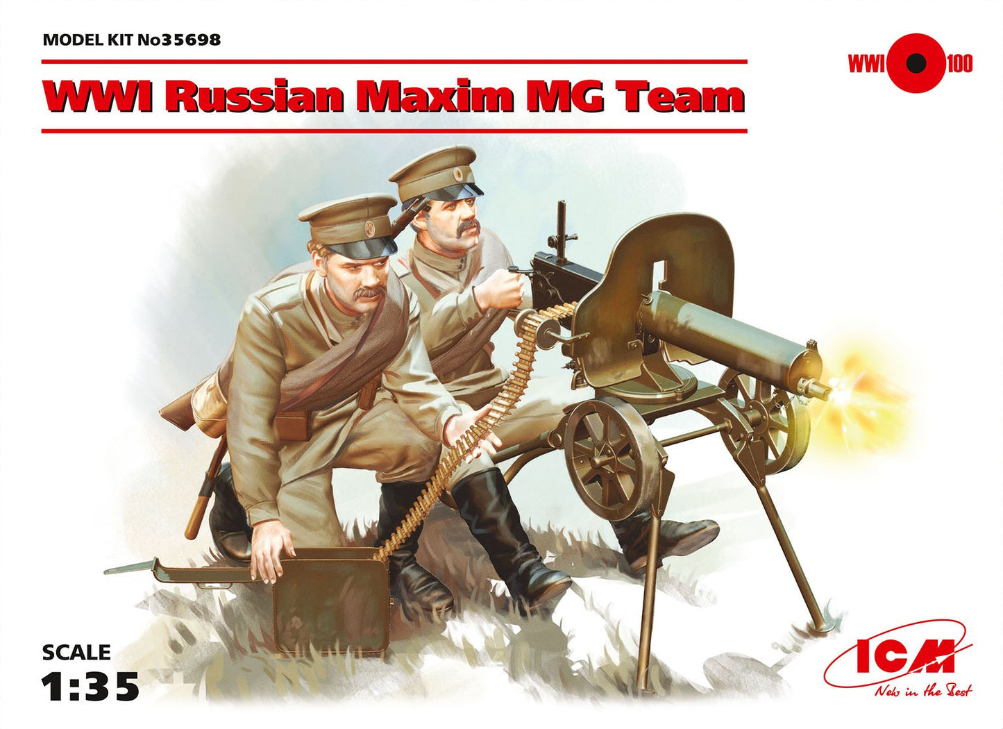 ICM 35698 1:35 WWI Soviet Maxim MG Team