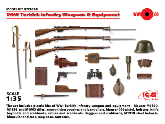 ICM 35699 1:35 Turkish Infantry (1915-1918) Weapons & Equipment