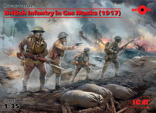 ICM 35703 1:35 British Infantry in Gas Masks (1917)