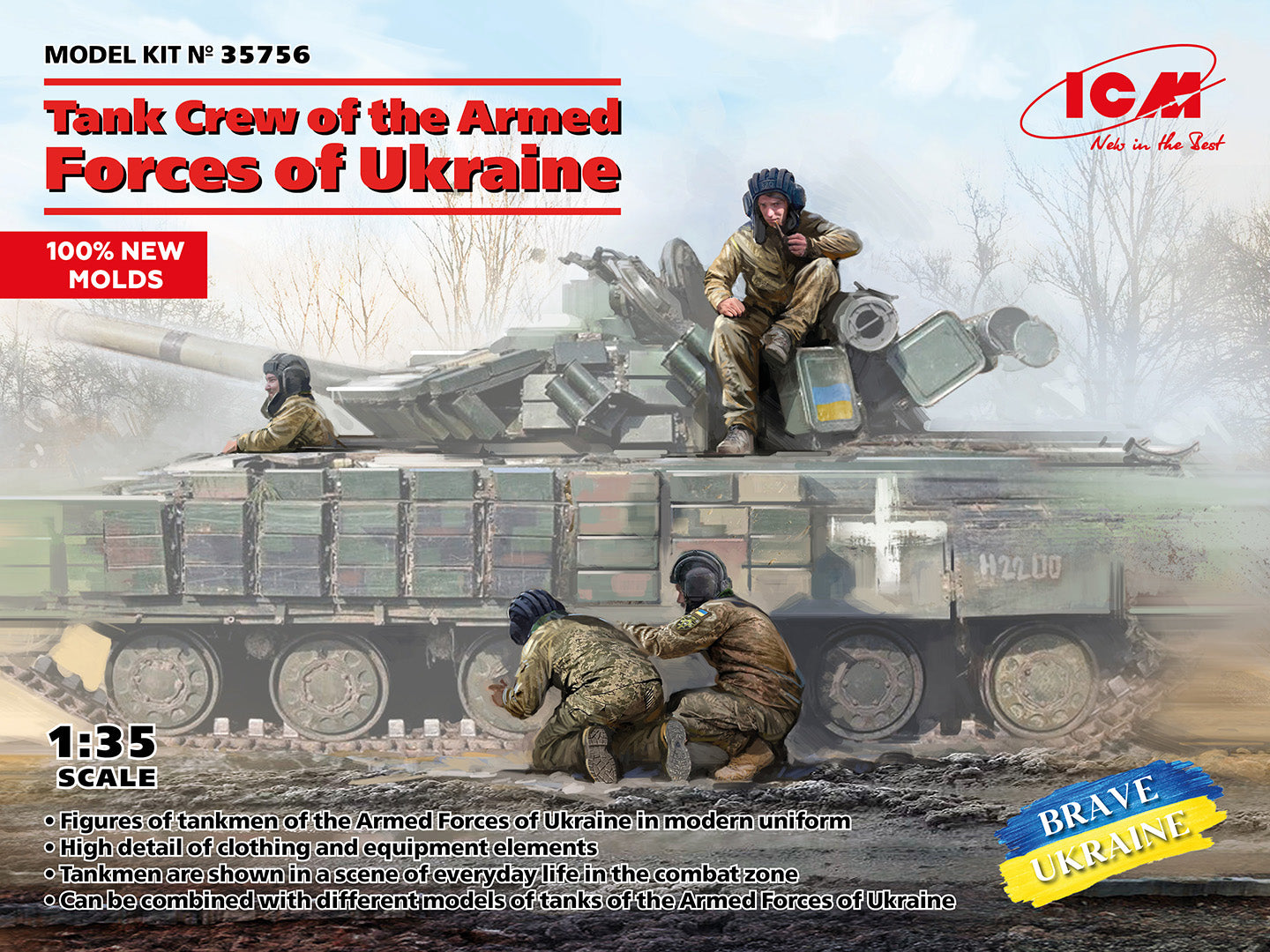 ICM 35756 1:35 Ukraine Tank Crew of the Armed Forces of Ukraine