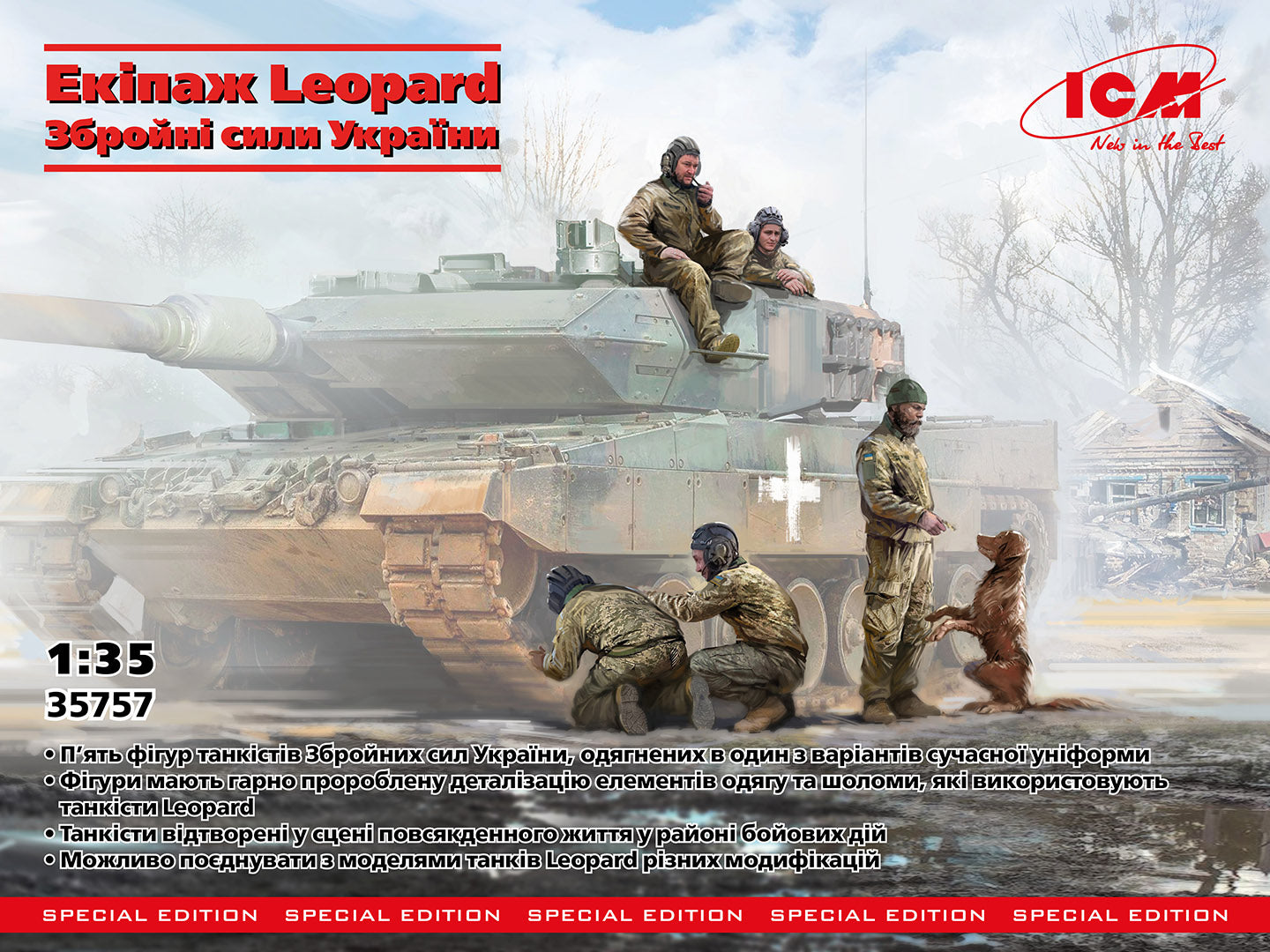 ICM 35757 1:35 Leopard 2 Ukrainian Tank Crew