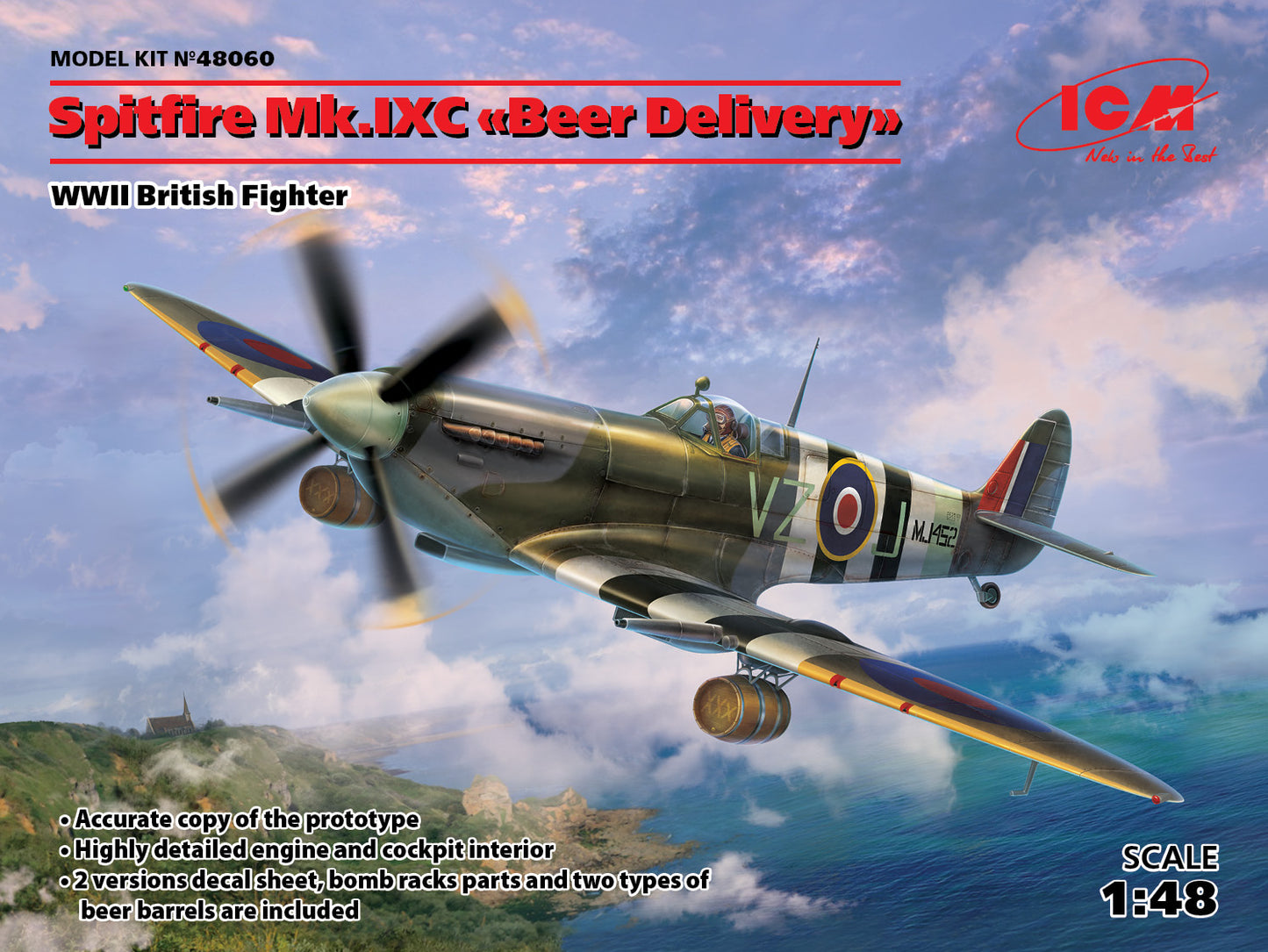 ICM 48060 1:48 Supermarine Spitfire Mk.IXC 'Beer Delivery' WWII British Fighter