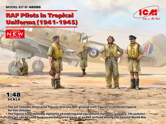 ICM 48080 1:48 RAF Pilots in Tropical Uniforms (1941-1945)