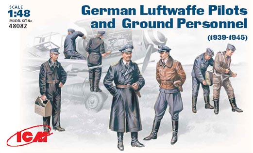 ICM 48082 1:48 WWII Luftwaffe Pilots and Ground Personnel 1939-1945