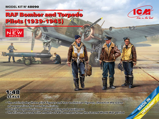 ICM 48090 1:48 RAF Bomber and Torpedo Pilots (1939-1945)