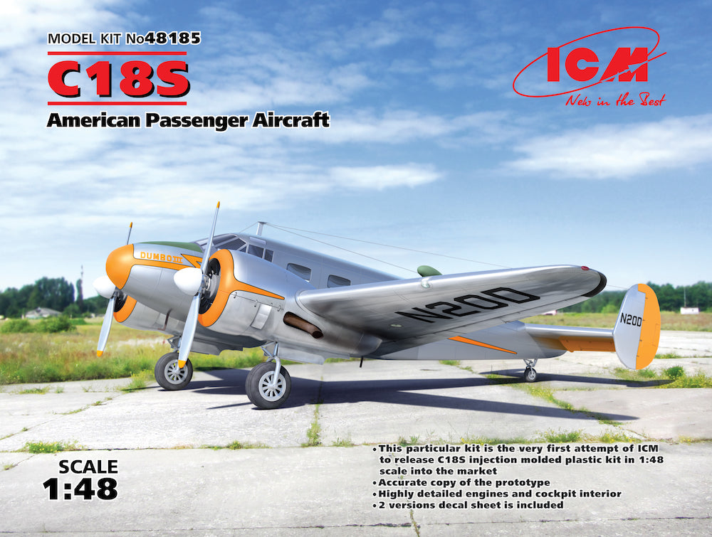 ICM 48185 1:48 Beech C18S American Passenger 'Dumbo III'