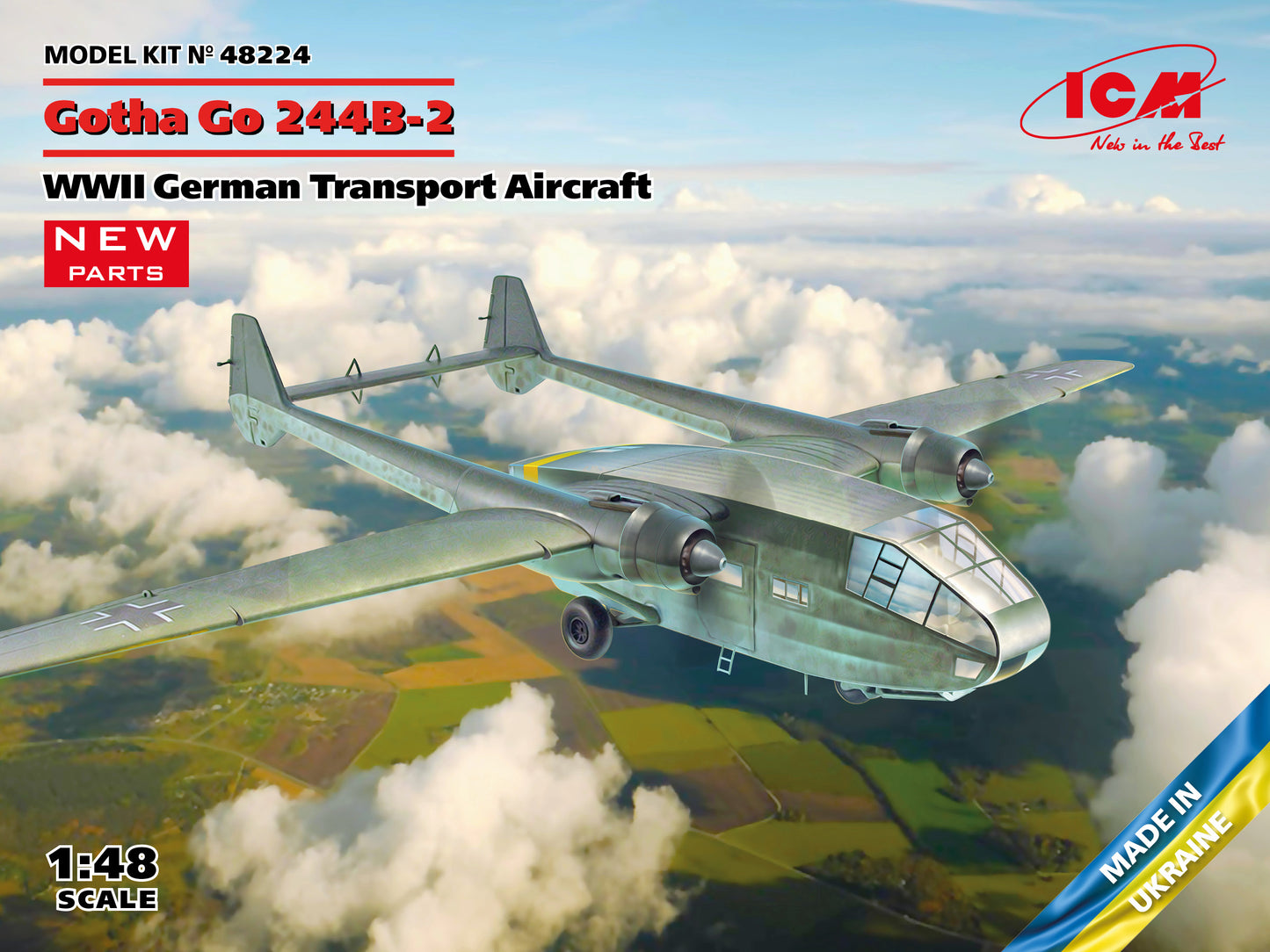 ICM 48224 1:48 Gotha Go-244B-2 WWII German Transport Aircraft