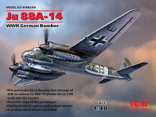 ICM 48234 1:48 Junkers Ju-88A-14 WWII German Bomber