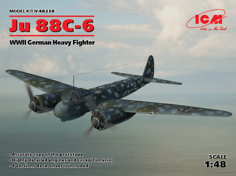 ICM 48238 1:48 Junkers Ju-88Ð¡-6 WWII German Heavy Fighter