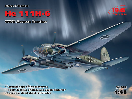 ICM 48262 1:48 Heinkel He-111H-6 WWII German Bomber