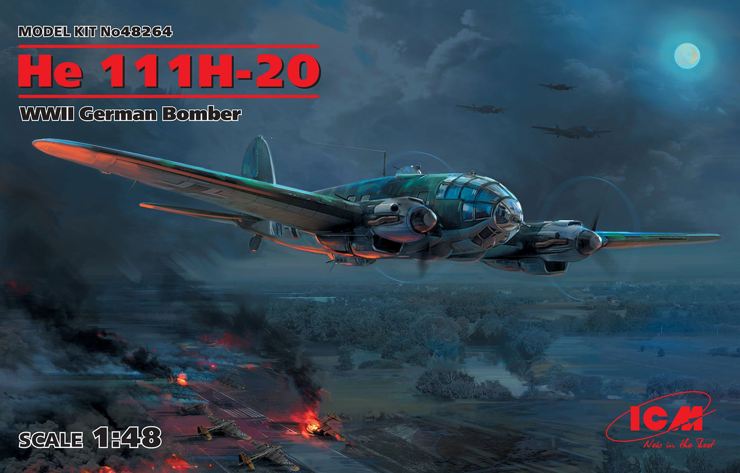 ICM 48264 1:48 Heinkel He-111H-20 WWII German Bomber