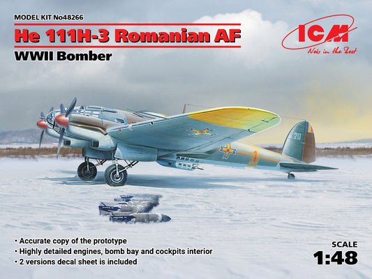 ICM 48266 1:48 Heinkel He-111H-3 Romanian Air Force WWII Bomber