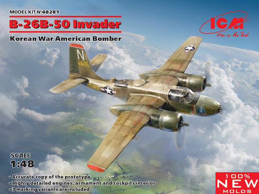 ICM 48281 1:48 Douglas B-26B-50 Invader Korean War American Bomber