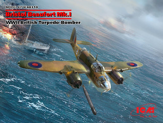 ICM 48310 1:48 Bristol Beaufort Mk.I WWII British Torpedo-Bomber