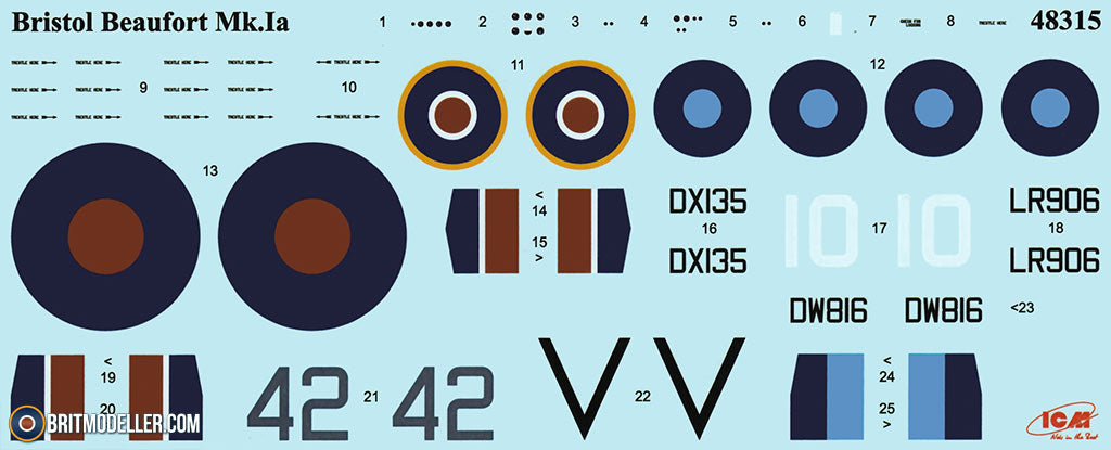 ICM UA 48315 1:48 Bristol Beaufort Mk.IA torpedo bomber