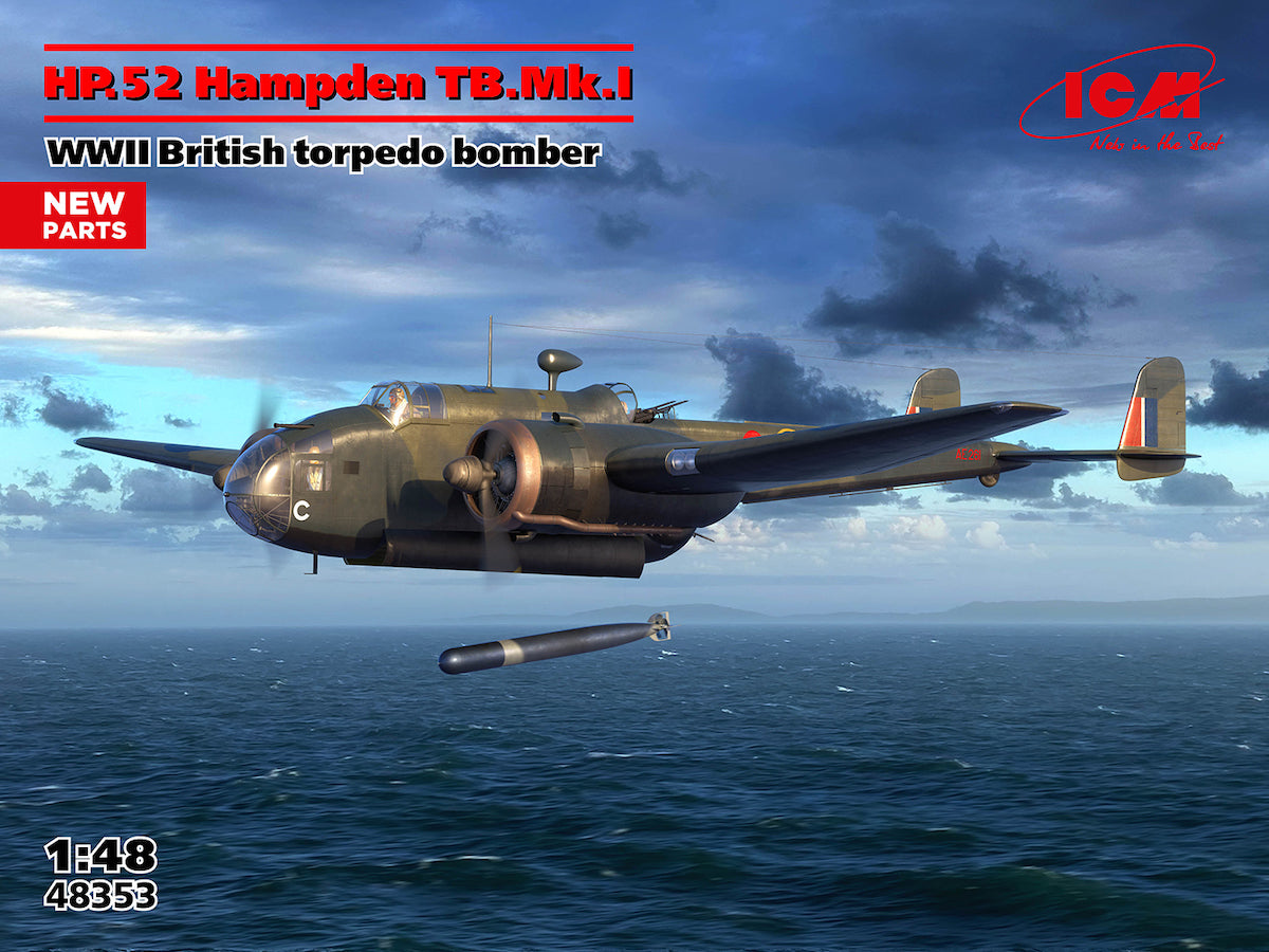 ICM 48353 1:48 Handley-Page Hampden TB Mk.I torpedo bomber