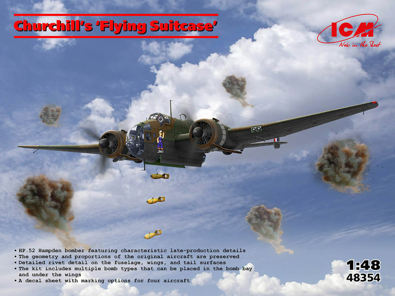 ICM 48354 1:48 Handley-Page Hampden late production Churchill’s “Flying Suitcase”