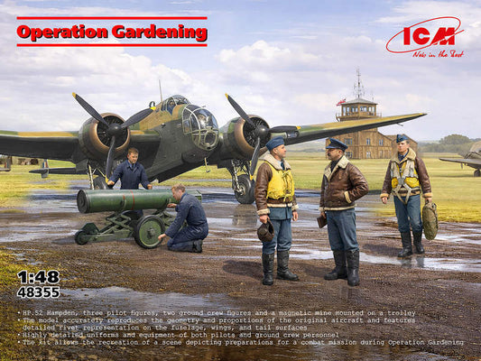 ICM 48355 1:48 Operation Gardening HP.52 Hampden and 5 Figures