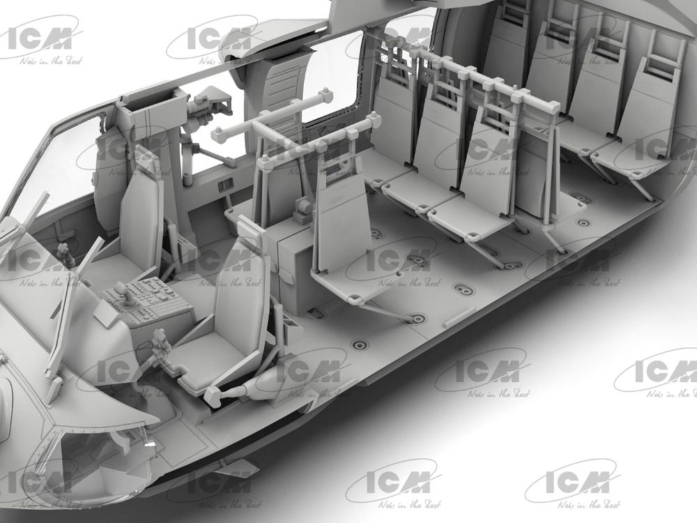 ICM 48361 1:48 Sikorsky UH-60A Black Hawk US Military Transport Helicopter new parts