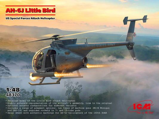 ICM 48370 1:48 Boeing AH-6J Little Bird, US Special Forces Attack Helicopter