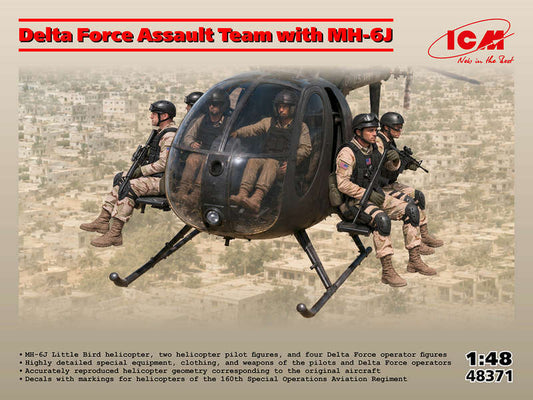 ICM 48371 1:48 Delta Force Assault Team with MH-6J