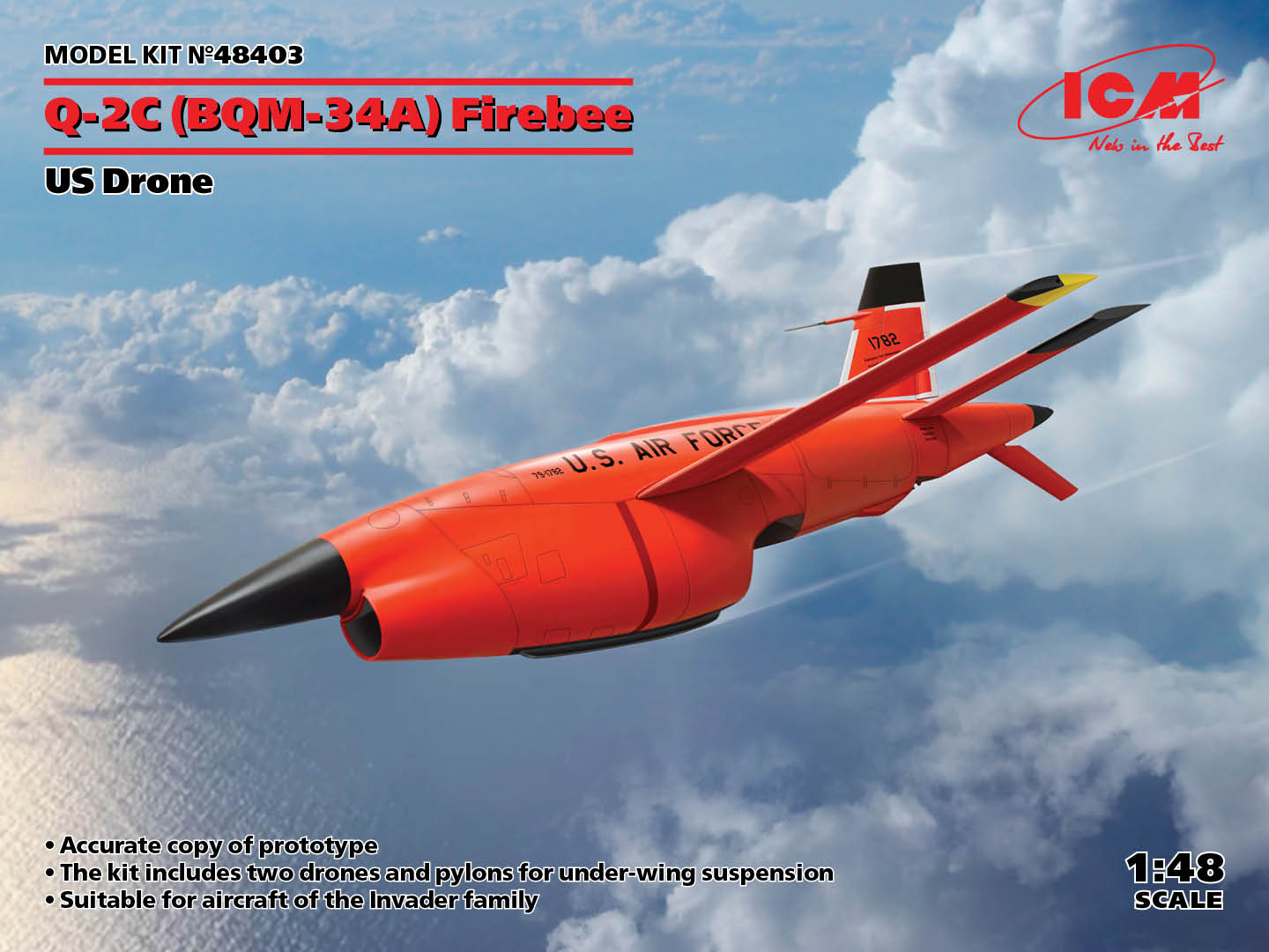 ICM 48403 1:48 Q-2C (BQM-34A) Firebee US Drone – Puzzle Craft