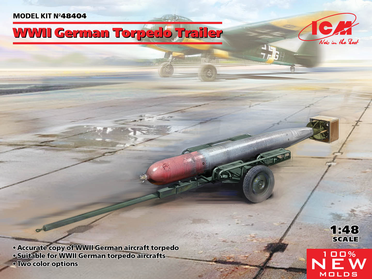 ICM 48404 1:48 WWII German Torpedo Trailer