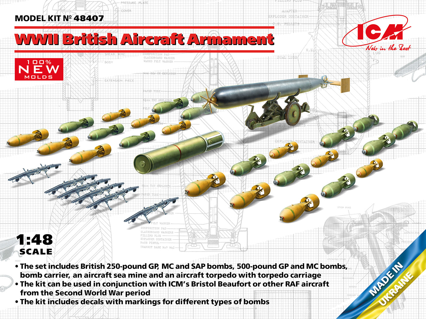 ICM 48407 1:48 WWII British Aircraft Armament