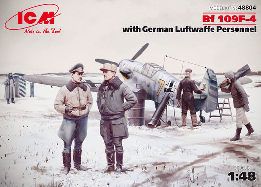 ICM 48804 1:48 Messerschmitt Bf-109F-4 with German Luftwaffe Personnel