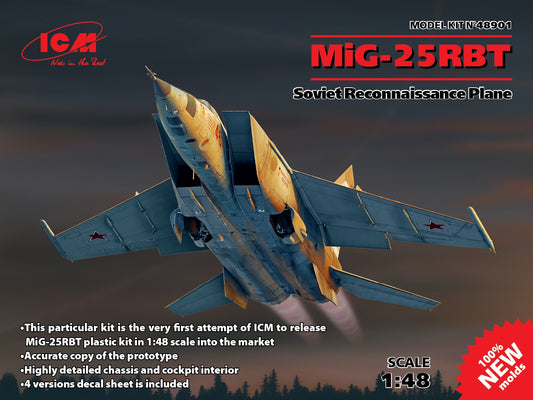 ICM 48901 1:48 Mikoyan MiG-25RBT Soviet Reconnaissance Plane