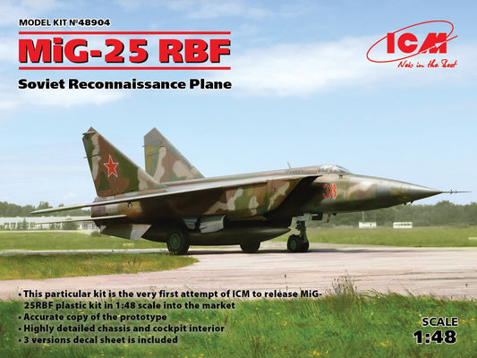 ICM 48904 1:48 Mikoyan MiG-25RBF Soviet Reconnaissance Plane