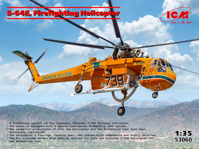 ICM 53060 1:35 Sikorsky S-64E Firefighting Helicopter