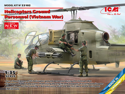 ICM 53102 1:35 Helicopter Ground Personnel (Vietnam War)