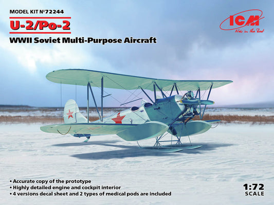 ICM 72244 1:72 Polikarpov U-2/Po-2 WWII Soviet Multi-Purpose Aircraft