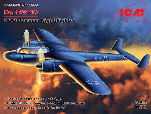 ICM 72303 1:72 Dornier Do-17Z-10 WWII German Night Fighter