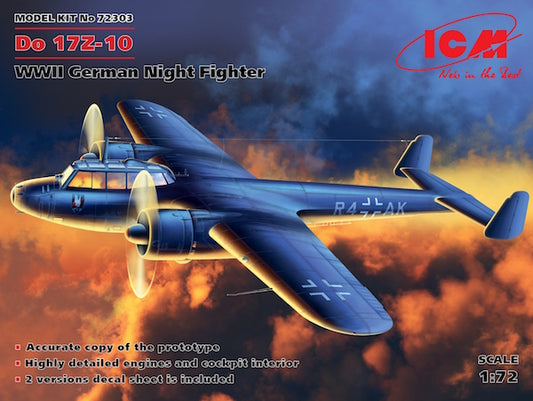 ICM 72303 1:72 Dornier Do-17Z-10 WWII German Night Fighter