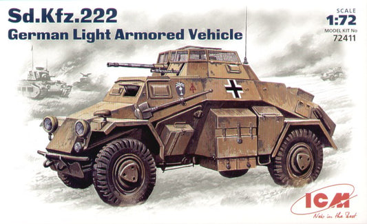 ICM 72411 1:72 German Sd.Kfz.222 German Light Armoured Vehicle