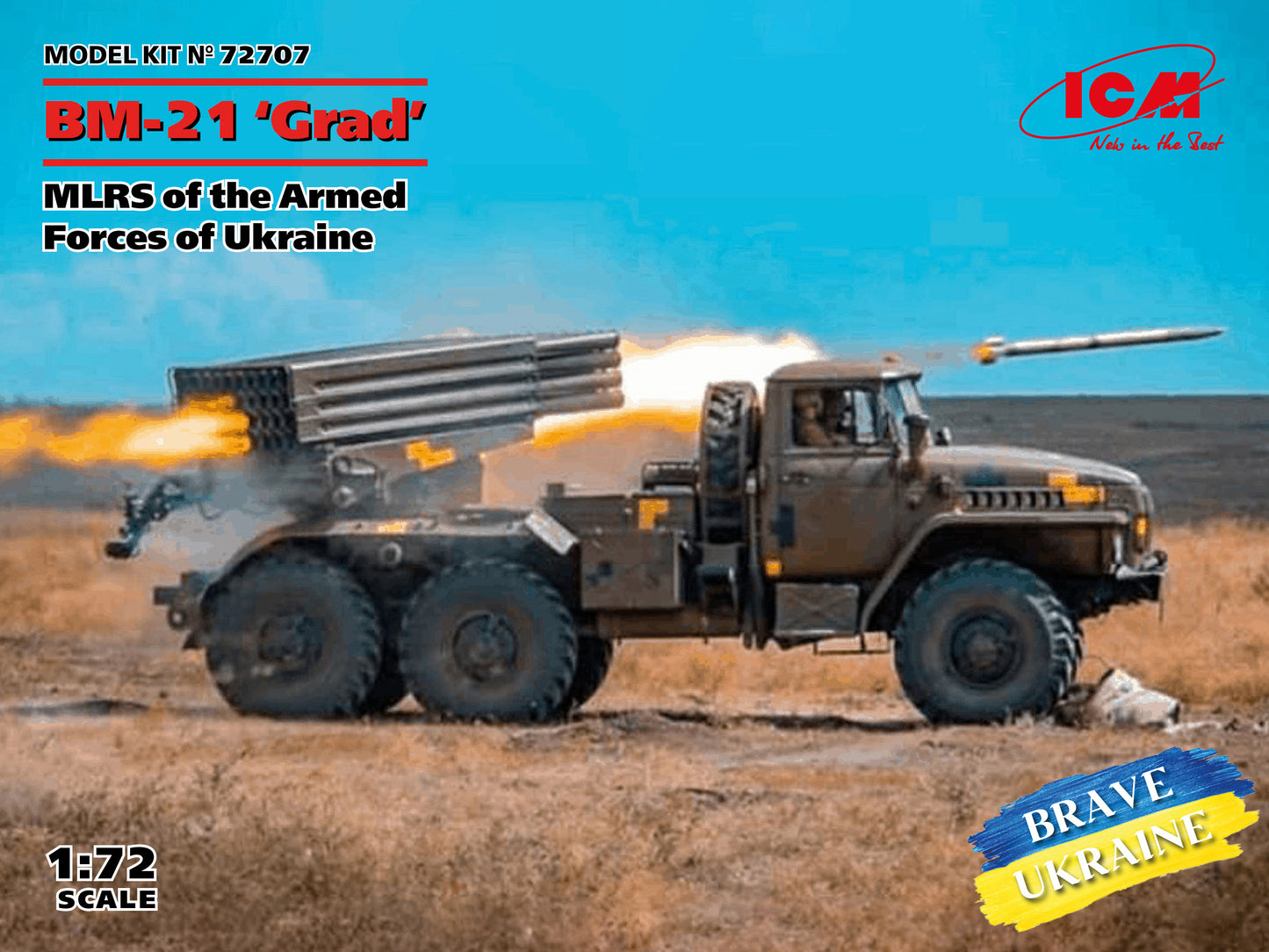 ICM 72707 1:72 BM-21 'Grad' MLRS of the Armed Forces of Ukraine